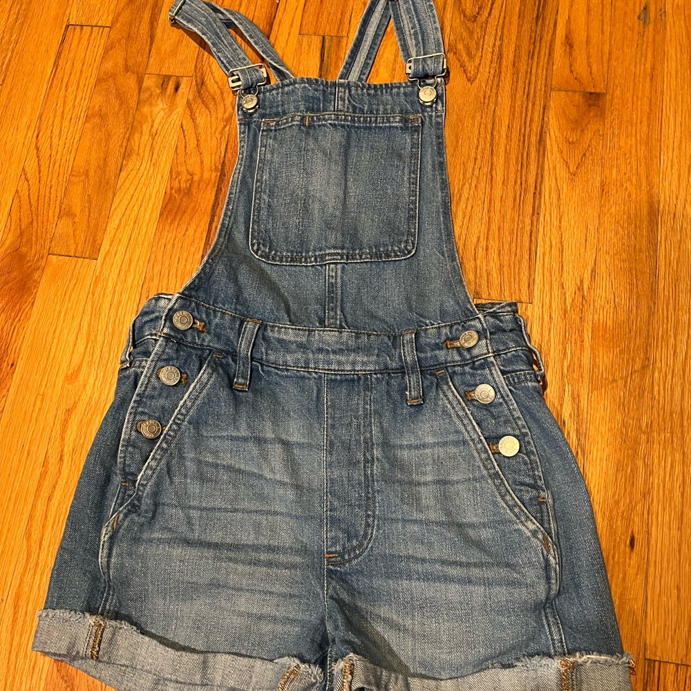Denim Overall Shorts